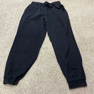 Know One Cares black cotton denim joggers